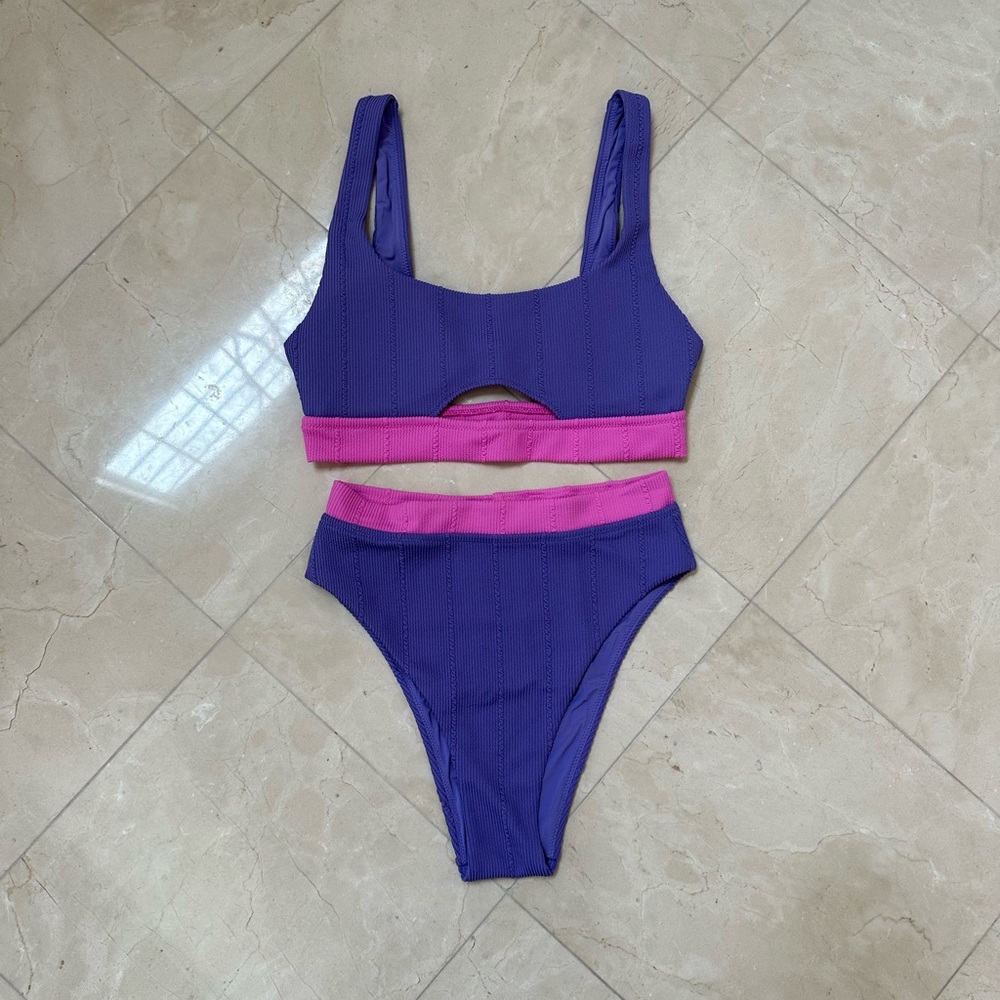 NWOT Aerie Purple and Pink Bikini Set